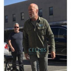 Glass Bruce Willis (David Dunn) Green Cotton Jacket 